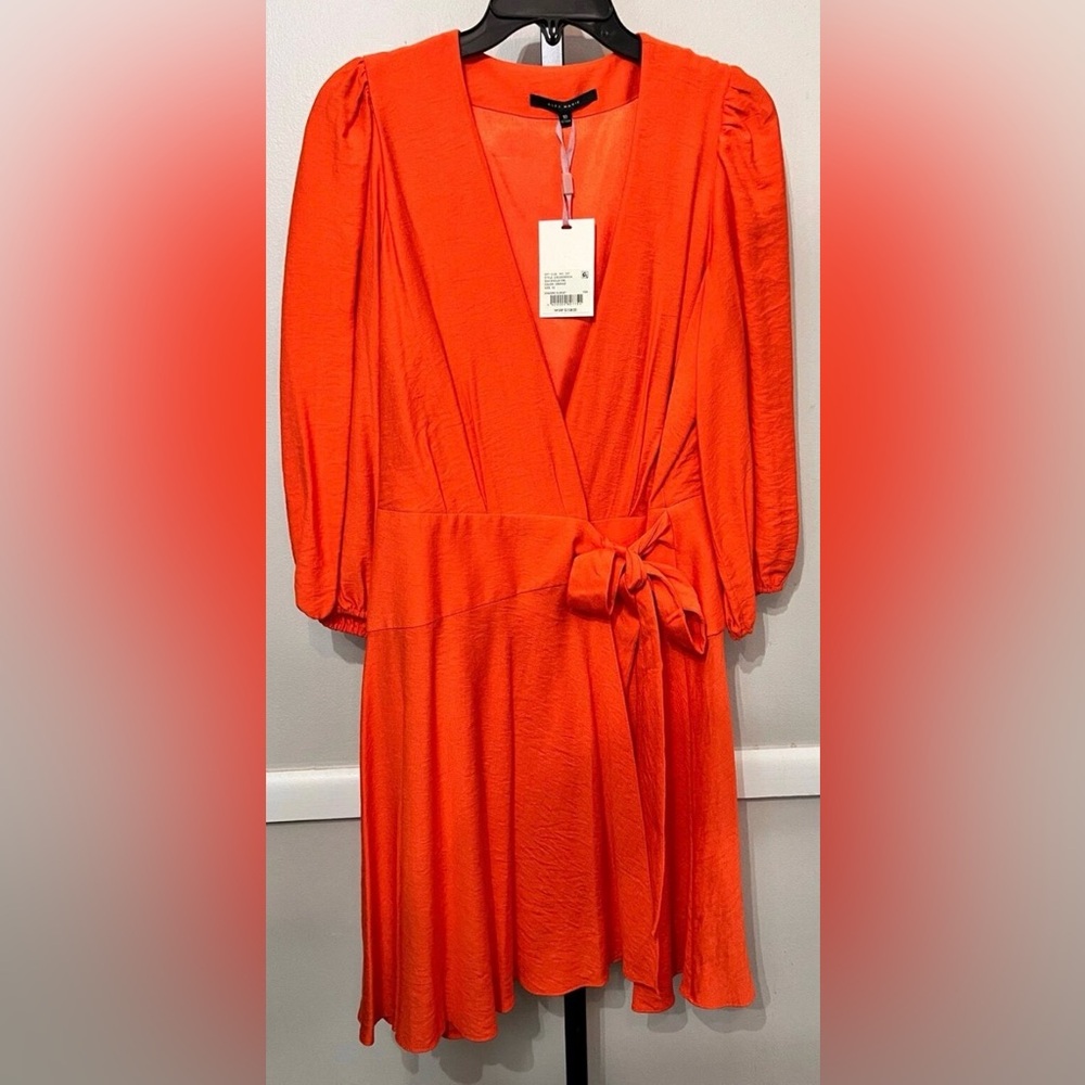 Alex Marie Enola Surplice V-Neck Wrap MIDI Dress! NWT SIZE 18-STUNNING FABRIC!